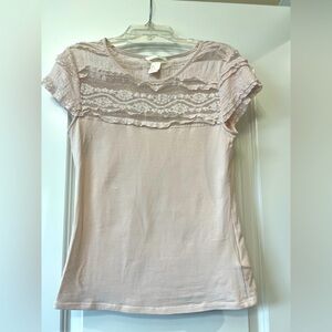 H&M Fitted T- shirt with Lace Detail